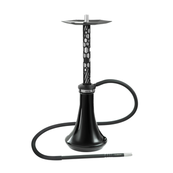 Кальян Embery Mono-H 4.0 Silver-Black 53см нержавіюча сталь чорний із сріблястим