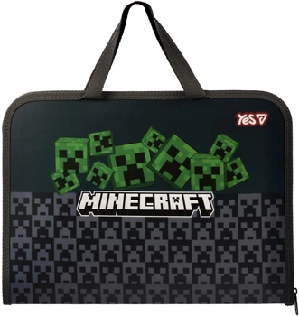 Папка-портфель YES Minecraft Creepers FC на блискавці з тканинними ручками (492355) (5056574464446)