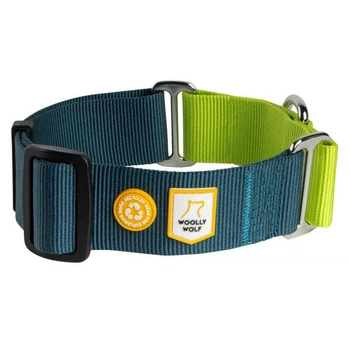 Woolly Wolf Color Block Martingale Collar Deep Teal - Нашийник широкий для собак малих, середніх та великих порід L / 40-59 см (6430072389415)