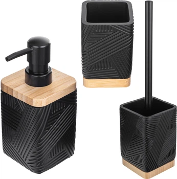 Набір аксесуарів для ванної кімнати Kadax Lunel Чорний (K10218)