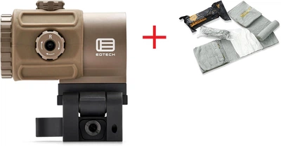 Збільшувач - Магніфер EOTech G43 Tan 3х w/STS Mount (G43.STS+ ПОДАРУНОК Бандаж Кровозупинний Ізраїльський EVERLIT