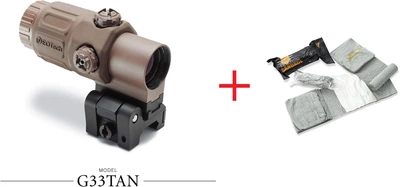 Увеличитель - Магнифер EOTECH MAGNIFIER G33™ Tan + ПОДАРОК Бандаж Кровоостанавливающий Израильский EVERLIT