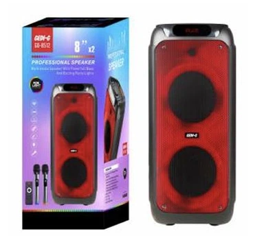 Портативная Bluetooth-колонка GEDI-G GD-8512 (2×8″) з мікрофонами та LED-підсвіткою