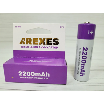Акумулятор Arexes 18650 Li-Ion 2200 mAh, 3.7v