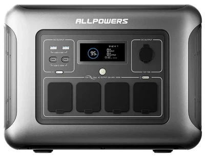 Портативна зарядна станція ALLPOWERS R1500 Lite — 1056 Вт·год, 1600 Вт (3200 Вт пікова), LiFePO₄, UPS, 4 способи заряджання, швидка зарядка