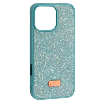 Чохол (накладка) Apple iPhone 16 Pro Max, Swarovski Diamond, Синій - 627206