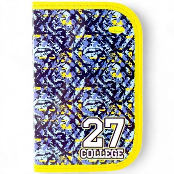 Пенал шкільний на блискавці "Коледж" (12х19 см) Апельсин (243614)