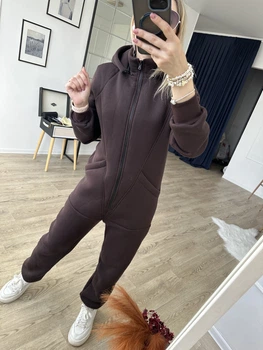 Комбінезон флісовий Come See And Buy Клапан 46-48 Коричневий