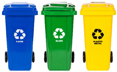 Набір контейнерів для сміття EcoToys 5819 120 л х 3 шт (MO-120G-8-9-13)