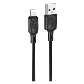 USB кабель Borofone BX113 Apple iPhone SE 2022 / iPhone 14 Pro Max / iPhone 14 Plus / iPhone 14 Pro / iPhone 14 / iPhone 13 Pro / iPhone 13 Mini / iPhone 13 / iPhone 13 Pro Max / iPhone 12 Mini / iPhone 12 Pro Max, Lightning, 2.0 м., Черный - 543105