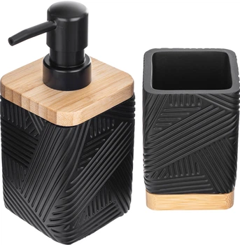 Набір аксесуарів для ванної кімнати Kadax Lunel Чорний (K10214)