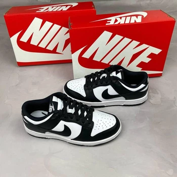 Жіночі кросівки Dunk Low Retro White Black Panda розмір (35 чорно-білі)