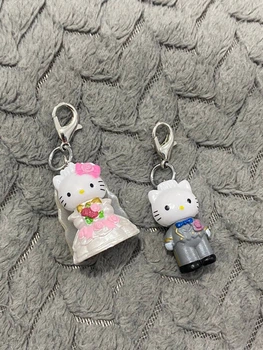 Брелоки-подвески ПАРНЫЕ «Хелоу Кити» и «Дорогой Дэниел» (Hello Kitty & Dear Daniel) в свадебных костюмах