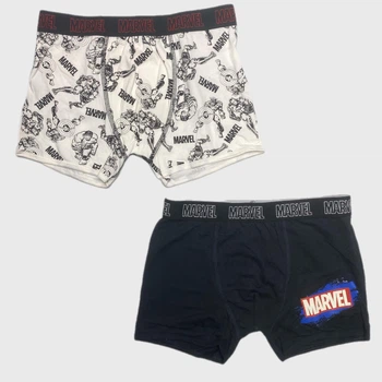 Труси Primark набір 2 шт. модель боксери дитячі на хлопчика Марвел Marvel 146 см (10-11 років) білі, чорні