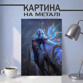 Картина на металле 21х30 (А4) League of Legends — с персонажем Сорака (Soraka), уникальный подарок