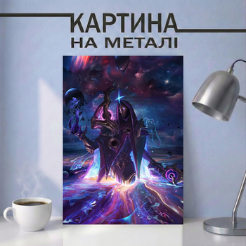 Картина на металі 21х30 (А4) League of Legends — з персонажем Джин (Jhin), унікальний подарунок