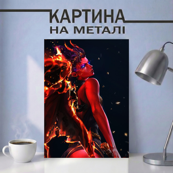 Картина на металле 21х30 (А4) Dota 2 — с персонажем Queen of Pain, уникальный подарок