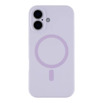 Чохол Premium Glow Silicone Case Full Camera with Magsafe для iPhone 16 Light purple