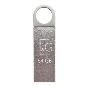 Флешка ЮСБ T&G 64 Gb Metal 026 USB Flash Drive 2.0 память 64 Гб Steel