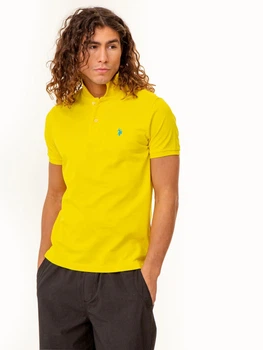 Поло довге чоловіче U.S. Polo Assn 116015-8800A(Blazing Yellow) XL Жовте (786660729290)