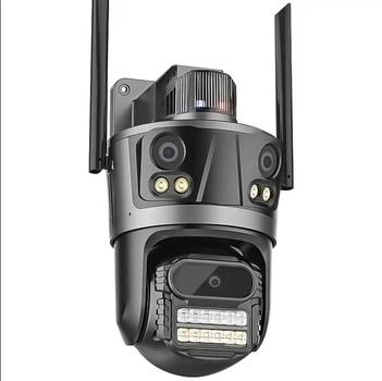 Камера Wi-Fi Три об'єктиви 12MP Тригранна IP-камера Icsee XM77 Зовнішня