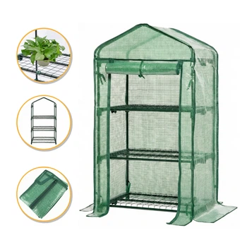 Теплица-стеллаж LEOBRO 125х69х49 см на 3 полки Green (LB-G116)