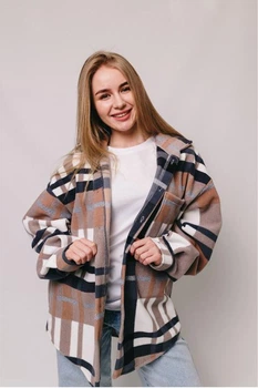 Сорочка тепла флісова бежева жіноча, 2XL