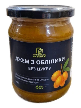 Джем без сахара облепиховый, 500 г