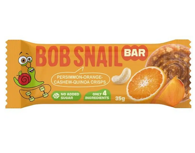 Батончик фруктово-ореховый, хурма-апельсин-кешью-креспы-киноа Bob Snail 35 г