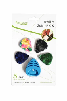 Набор гитарных медиаторов Rewdes Guitar Pick+ держатель
