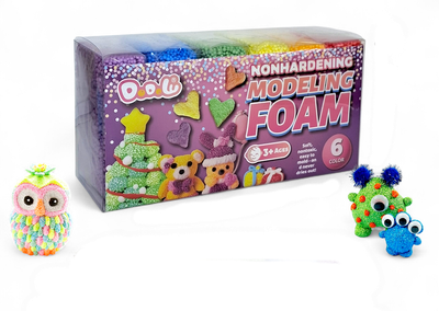 Шариковый пластилин (Modeling Foam) 6 цветов — набор для творчества, воздушный пластилин, не высыхает