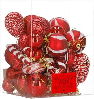 Набір ялинкових кульок Springos CA0978 4/5/6/10/13 см 40 шт (5908455301442)