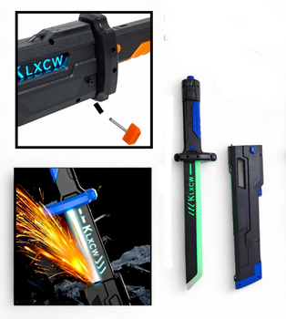 Игрушечный световой меч Джидая Sword Dazzling Light Синий, LED подсветка, искры, USB зарядка, 44 см