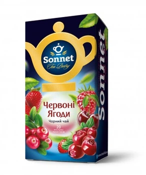 Чай чорний червонi ягоди, 20х1.5г Sonnet