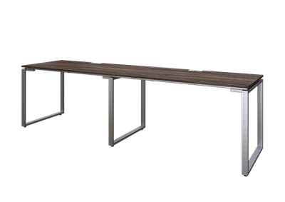 Офисный письменный стол MebliLoft K135 Double серый / венге винтаж 18 2700*700*750