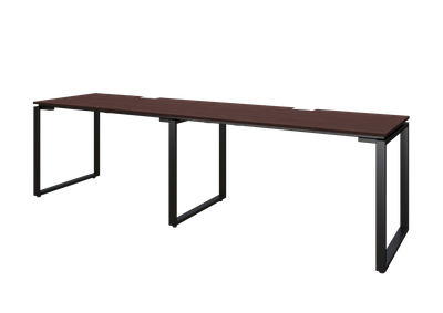 Офисный письменный стол MebliLoft K135 Double черный венге магія 18 2700*700*750