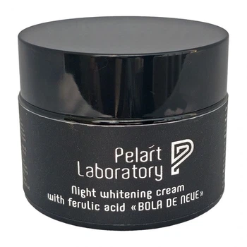 Нічний відбілювальний крем «BOLA DE NEVE» з феруловою кислотою Pelart Laboratory Night Whitening Cream With Ferulic Acid 50 мл