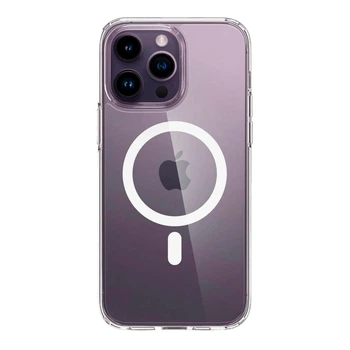 Чохол TPU+PC Spigen Ultra Hybrid with Magsafe для iPhone 14 Pro Transparent