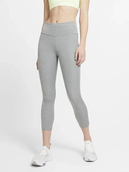Спортивні легінси для фітнесу високі жіночі Nike W Nk Df Fast Crop CZ9238-084 XS Світло-сірі (194501888455)