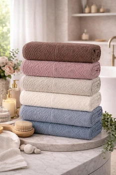 Махровые полотенца Cestepe Lux cotton Grand 70х140см в наборе 6 красивых полотенец для ванной ,для тела,для волос