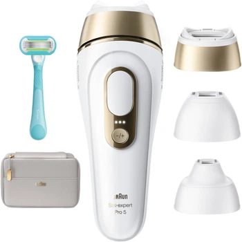 Фотоэпилятор Braun Silk Expert Pro 5 PL5351 + Бритва Gillette Venus Extra Smooth + Косметичка (8700216938051)
