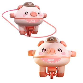 Игрушка свинка на колесе Свинка Piggy на моноколесе, ходит по канату