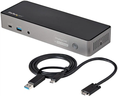 Stacja dokująca Startech USB-C Gen 2 10G Triple Monitor 4K 60Hz (3xDP, 3xHDMI) (DK31C3HDPDUE)