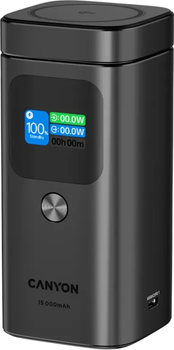 УМБ Canyon OnPower 150 Qi2 Magnetic 15000mAh 100W Dark Grey (CNS-CPB150DG)