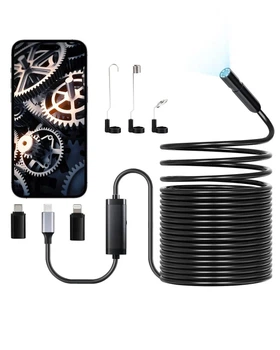 USB эндоскоп Vevor SM7 для Android, iOS (8мм., 2 камери, 15 метрів) (1416)