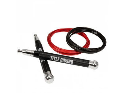 Скакалка TITLE Boxing Deluxe Adjustable Speed Rope універсальний чорний/сріблястий (4723)