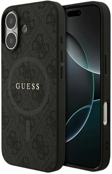 Панель Guess 4G Ring Classic Logo MagSafe для Apple iPhone 17 Black (3666339490966)