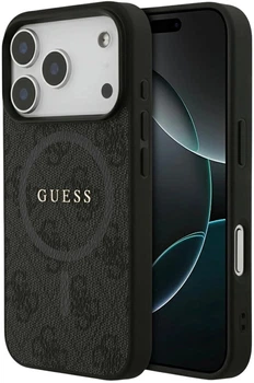 Панель Guess 4G Ring Classic Logo MagSafe для Apple iPhone 17 Pro Black (3666339490980)