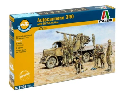 Збірна модель 1:72 знаряддя 90/53 на шасі 3RO Italeri 7508