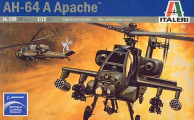 Збірна модель 1:72 вертоліт US AH-64A Apache Attack Helicopter Italeri 0159